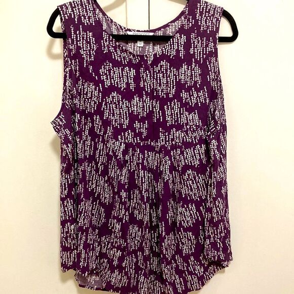 Prescott New York Sleeveless Blouse with concealed button front closure. Sz 2X. - Picture 1 of 7